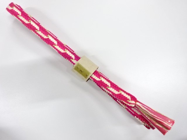 未使用品　正絹　手組帯締め